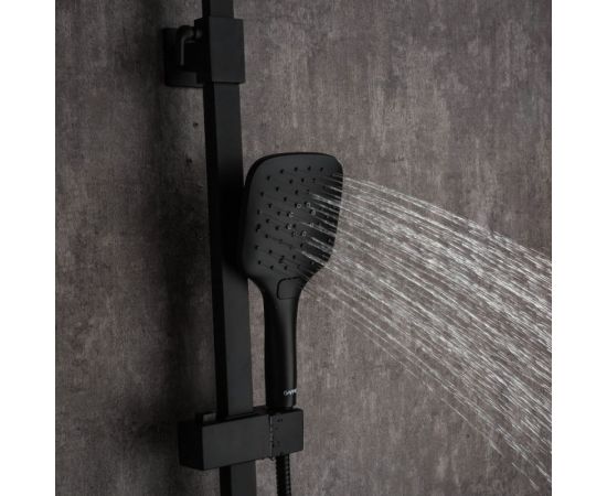 Gappo Душевая система 35к G2407-6 лейка "Тропический душ" квадрат 300*300 ЧЕРНЫЙ 549379 – изображение 3