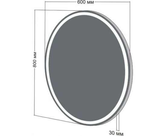 Бриклаер Зеркало Эстель 3 60 с подсветкой LED на взмах руки 4627125414343 – изображение 4