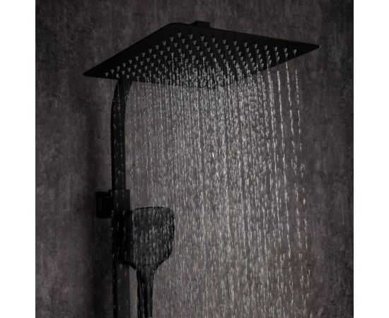 Gappo Душевая система 35к G2407-6 лейка "Тропический душ" квадрат 300*300 ЧЕРНЫЙ 549379 – изображение 4