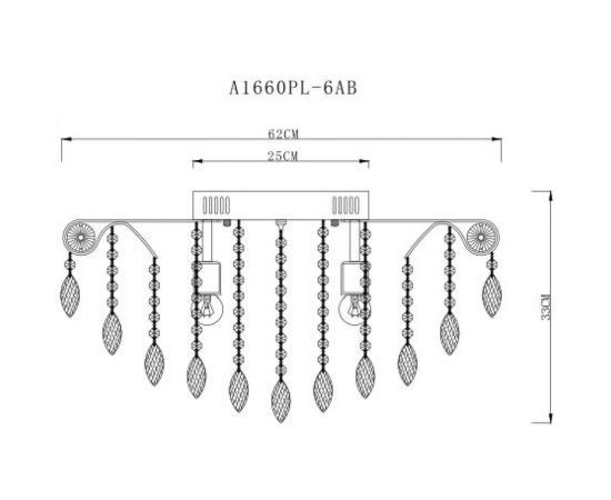 Arte Lamp СВЕТИЛЬНИК ПОТОЛОЧНЫЙ A1660PL-6AB – изображение 5