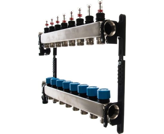 FV-PLAST Коллекторная группа нерж.сталь 1 х3 4 8 вых. с расх., воздухоотвод. AA906001008 – изображение 5