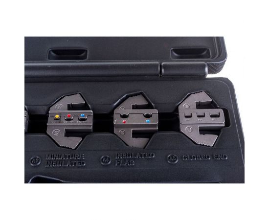 Пресс-клещи для обжима проводов со сменными матрицами HOEGERT TECHNIK 6 шт. HT1P176 – изображение 7