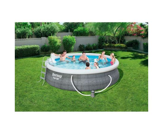 BestWay Бассейн с надувным бортом 457х107см, 12362 л, 2006л/ч, 57372 BW 006188 – изображение 8