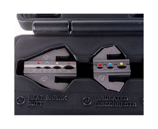 Пресс-клещи для обжима проводов со сменными матрицами HOEGERT TECHNIK 6 шт. HT1P176 – изображение 8