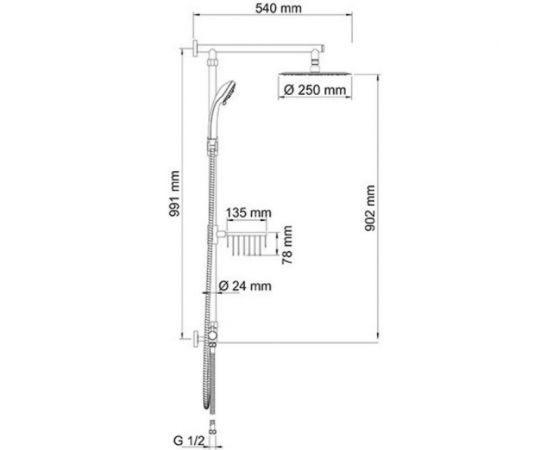 WasserKRAFT A038 Душевой комплект, 105х54 см – изображение 8