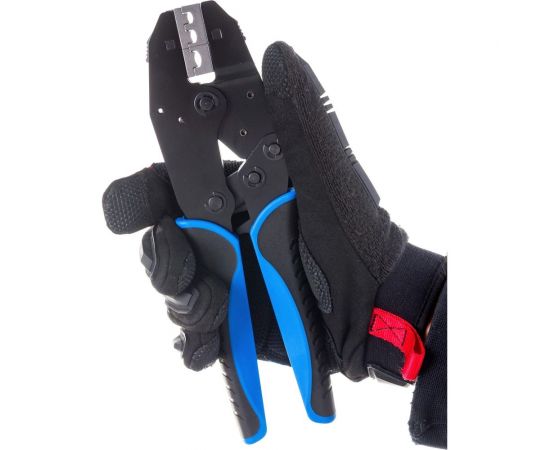 Пресс-клещи для обжима проводов со сменными матрицами HOEGERT TECHNIK 6 шт. HT1P176 – изображение 9