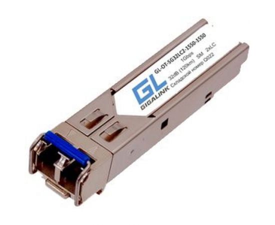 GIGALINK Модуль SFP, 1Гбит/c, два волокна SM, 2xLC, 1550 нм, 32 дБ GL-OT-SG32LC2-1550-1550 