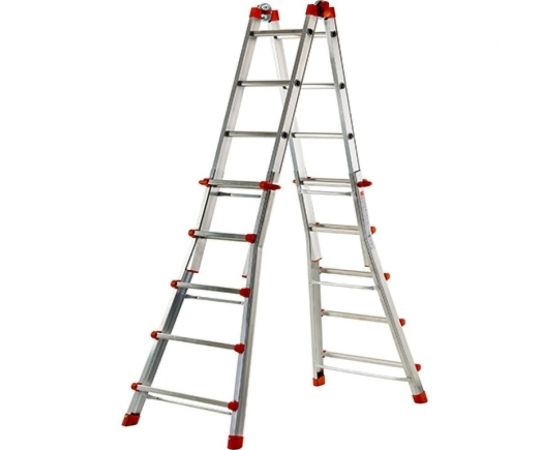 Gierre Лестница-стремянка шарнирная телескопическая PEPPina Acal 100 Gigante, 4х5 перекладин AL004 