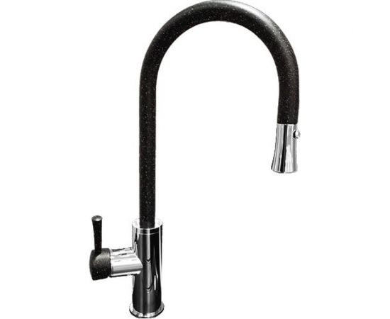 GranFest GF Смеситель для кухни Выдвижная лейка U-обр. D-35 mm черный 7652 чер 