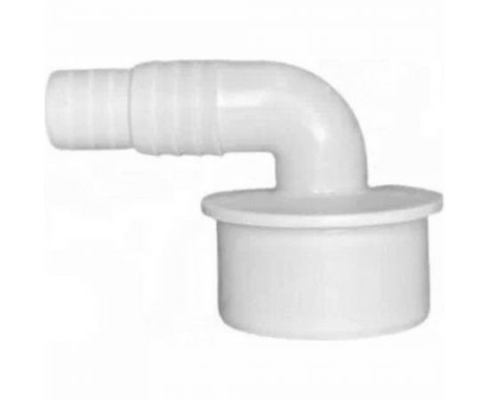 Переходник угол для подключения сливного шланга стиральной или посудомоечной машины СУПРИМПЛАСТ 90 градусов, 20x23x50, белый 4P_20235090_02 