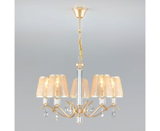 Eurosvet 60103 5 подвесной светильник перламутровое золото a045230 