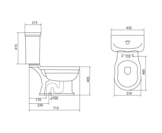 BelBagno BOHEME Чаша унитаза, S-trap BB115CPS – изображение 15