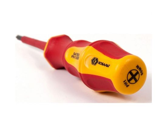 Отвертка диэлектрическая Ultra Grip PH-1 х 80 мм CR-V КОБАЛЬТ 646-492 – изображение 2