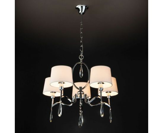 Eurosvet 10127 5 подвесной светильник хром прозрачный хрусталь Strotskis a054435 – изображение 2