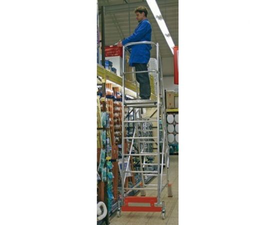 Krause Лестница с платформой VARIO, траверса 1365 10 ступ. 833167 – изображение 2