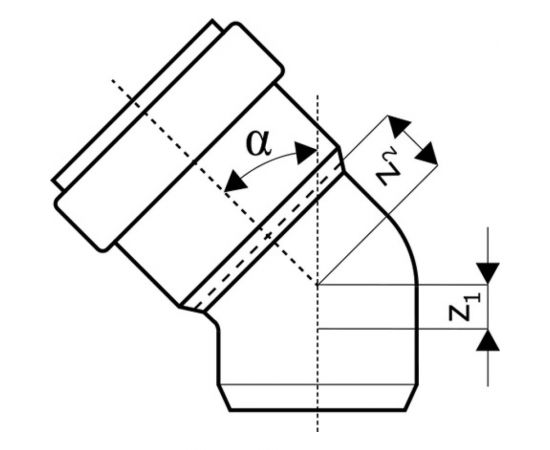 Отвод Ostendorf для бесшумной канализации 87 градусов, 110 мм 335140 – изображение 2
