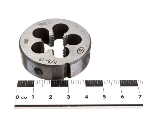 Дюймовая плашка ТехноСталь 5/8"-18 UNF 60 9ХС t254066 – изображение 3