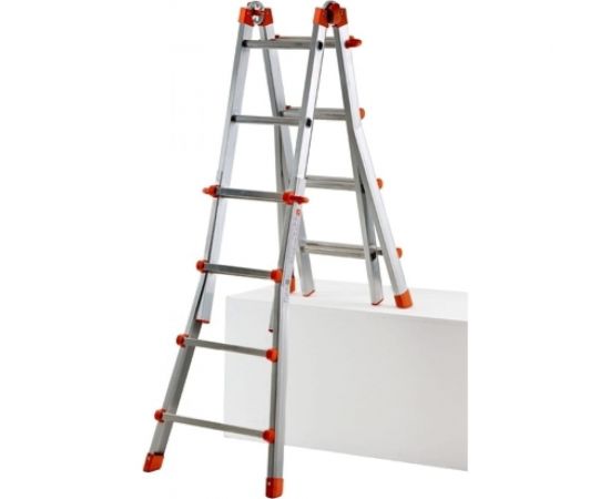 Gierre Лестница-стремянка шарнирная телескопическая PEPPina Acal 100 Gigante, 4х5 перекладин AL004 – изображение 3