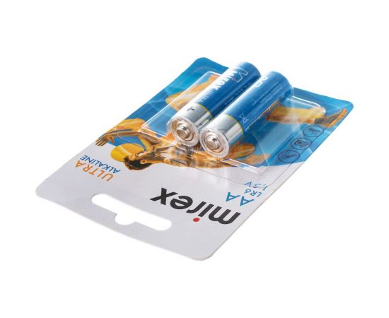 Батарея Mirex, щелочная LR6 / AA 1,5V 2 шт ecopack 23702-LR6-E2 – изображение 3