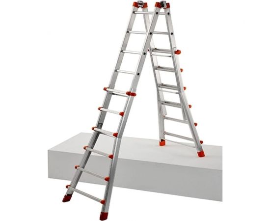 Gierre Лестница-стремянка шарнирная телескопическая PEPPina Gigantissima, 4х6 перекладин AL060 – изображение 3