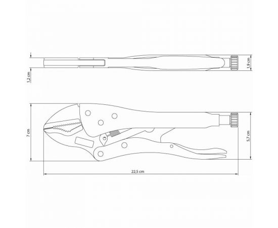 Зажимные клещи TRAMONTINA 41070/110 225 мм, с фиксатором Б0054520 – изображение 4