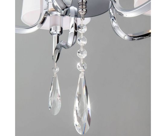 Eurosvet 10127 5 подвесной светильник хром прозрачный хрусталь Strotskis a054435 – изображение 4