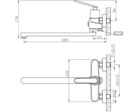 Agger Beauty однозахватный универсальный смеситель с длинным изливом 350 мм A2621100 – изображение 5