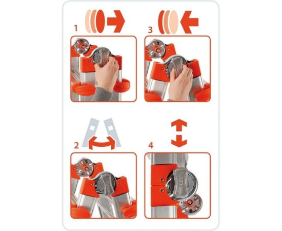 Gierre Лестница-стремянка шарнирная телескопическая PEPPina Gigantissima, 4х6 перекладин AL060 – изображение 5