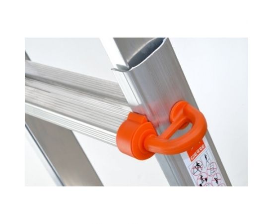 Gierre Лестница-стремянка шарнирная телескопическая PEPPina Acal 100 Gigante, 4х5 перекладин AL004 – изображение 6