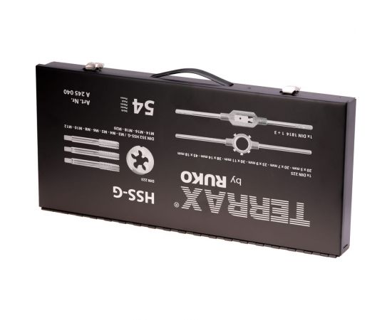 Terrax by RUKO Резьбонарезной набор M3-M20 HSS-G, 54шт A245040 – изображение 7