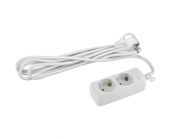 Удлинитель c заземлением ЭРА UX2e1,5m электрический, 2 розетки, 1,5м, ПВС 3x0,75мм2, 10А Б0038572 