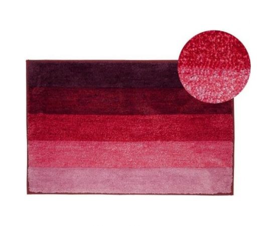Коврик для ванной Аквалиния Полоска микрофибра, розовый, 50х80 35317-5 