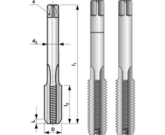 Набор метчиков из 2-х шт. MF16 шаг 1.0мм, мелкая резьба Bucovice Tools 110162 
