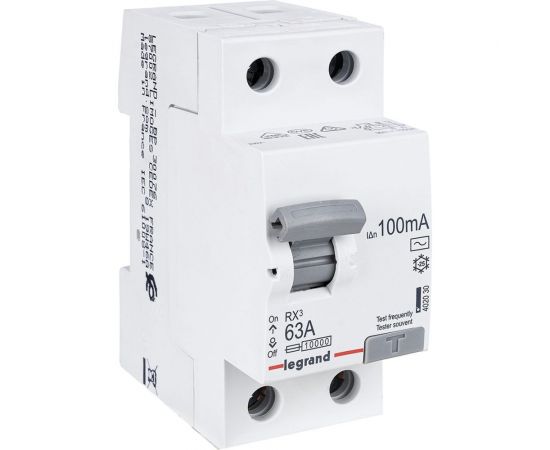 Выключатель дифференциального тока Legrand Rx3 100ма 63а 2п Ac 402030 