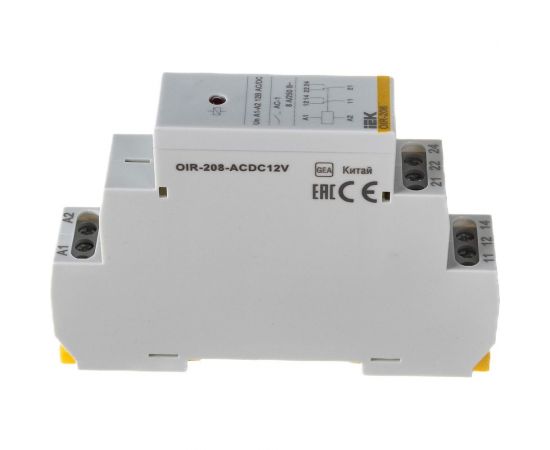 Промежуточное реле IEK OIR 2 контакта 8А 12В, AC/DC OIR-208-ACDC12V 