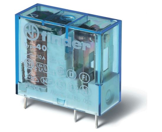 Миниатюрное реле Finder 1 перекидной контакт 10А, = 12В DC, 405190120000 