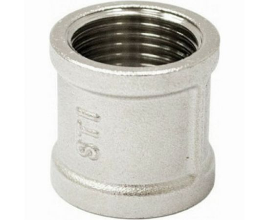 Муфта STI латунная Ду15 (1/2"") Ру16 никелированная, внутренняя резьба D270-00416 