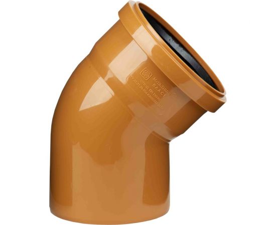 Отвод ООО МультиМирПласт 110x45 SN4 рыжий ОТВ НК 110/45 SN4 