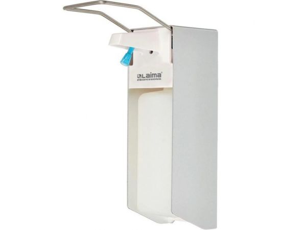Диспенсер для дезинфицирующих средств LAIMA PROFESSIONAL наливной, с локтевым приводом, алюминий 1 л. 605707 