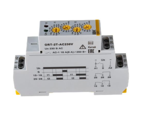 Реле времени IEK ORT 2 контакта, 230В, AC ORT-2T-AC230V 