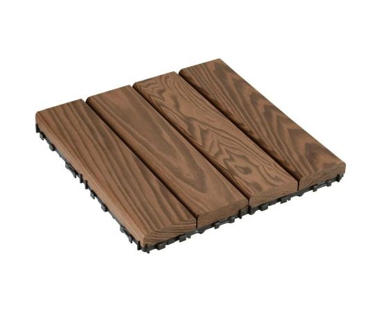 Садовый паркет Thermodecking Т10 термоясень, 18x300x300 мм, 6 шт. 4687202452439 