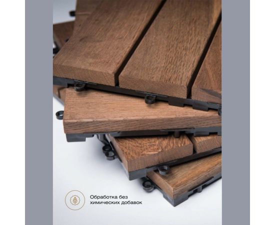 Садовый паркет Thermodecking Т10 термоясень, 18x300x300 мм, 6 шт. 4687202452439 – изображение 12