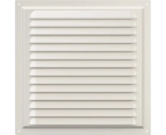 Решетка вентиляционная с покрытием полимерной эмалью 2525МЭ (250х250 мм; с сеткой; сталь; айвори) ERA 89-052 – изображение 2