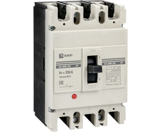 Автоматический трехполюсный выключатель EKF ВА-99М/250 250А 3ф 25кА mccb99-250-250m – изображение 2