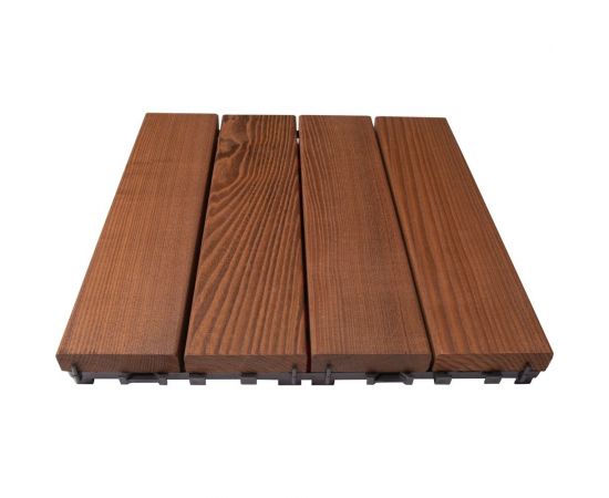 Садовый паркет Thermodecking Т10 термоясень, 18x300x300 мм, 6 шт. 4687202452439 – изображение 2