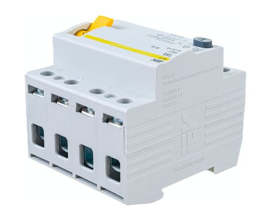 Выключатель дифференциального тока IEK 4п 16A 30mA тип AC ВД1-63 ИЭК MDV10-4-016-030 – изображение 2