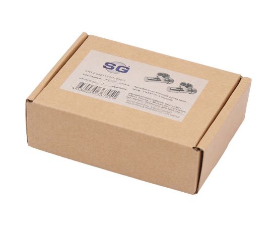 Угловой кран-вентиль SG, ручка колпак, хром, 1х3/4 г/г, 2 шт 8511SCH1005/2 – изображение 3