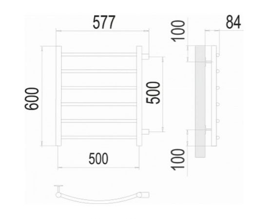 Полотенцесушитель Terminus Классик П6 500x600 бп500 4670078530219 – изображение 3
