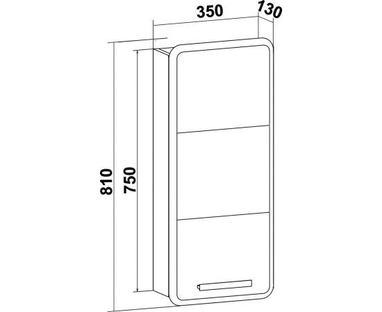Навесной шкаф Runo Эрика 35 правый 00-00001130 – изображение 3
