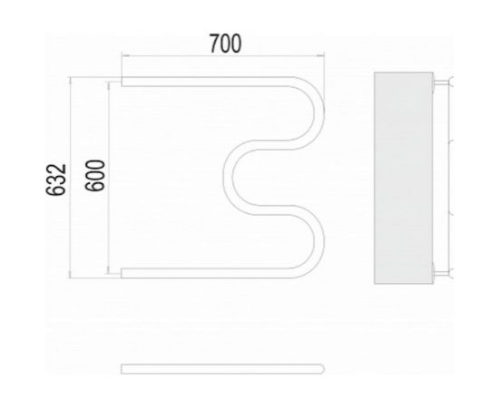 Полотенцесушитель Terminus М-образный (1")600x700 4620768881220 – изображение 3